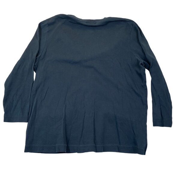 Lands End Women's Sweater Size 1X V-Neck Cardigan Button Front Blue Casual - Picture 2 of 11